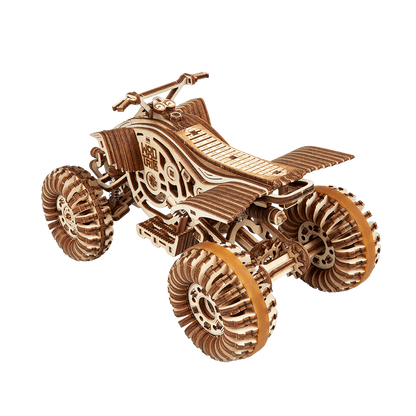 Wood Trick Cross Quad Bike Wooden 3D Mechanical Model Kit