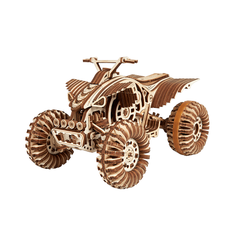 Wood Trick Cross Quad Bike Wooden 3D Mechanical Model Kit