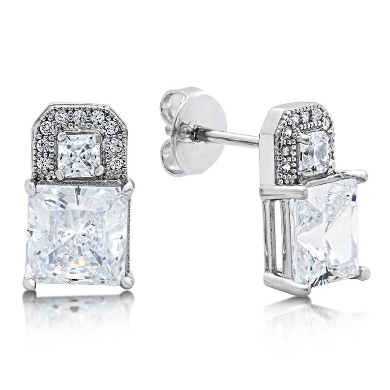 Princess Cut Earrings