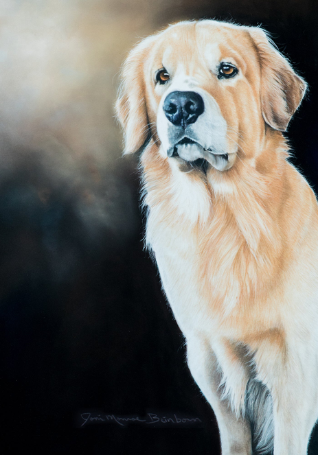 Golden Retriever - Joni Monroe Beinborn Portrait House and Garden Flag