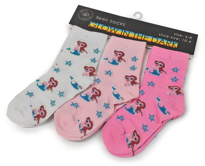 3-Pairs Kids Glow in the Dark Socks