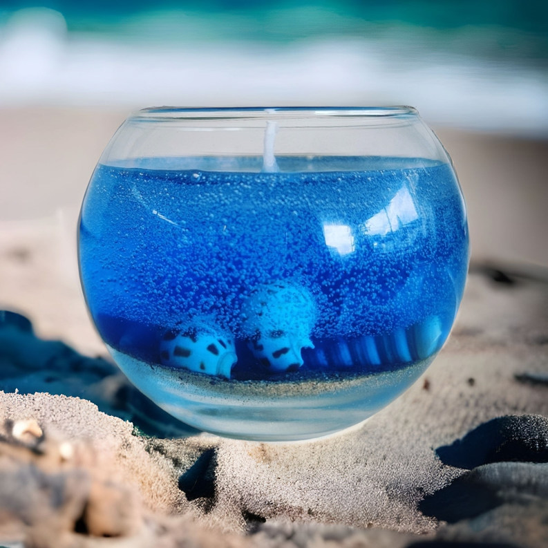 Ocean Seashells theme scented candle