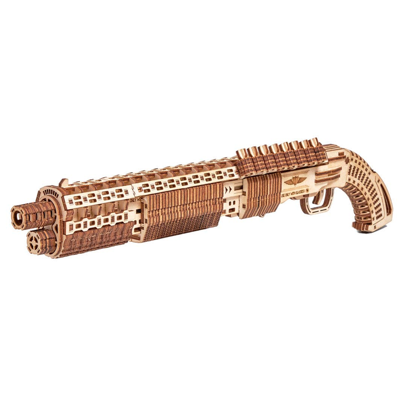 Wood Trick Shotgun SG-12 Wooden 3D Mechanical Model Kit