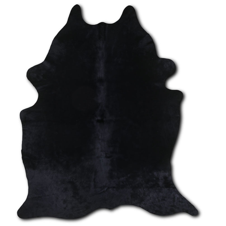 DYED HAIR ON COWHIDE DYED BLACK