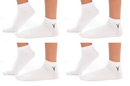 White Ankle Casual V-Toe Flip-Flop Tabi Big Toe Socks