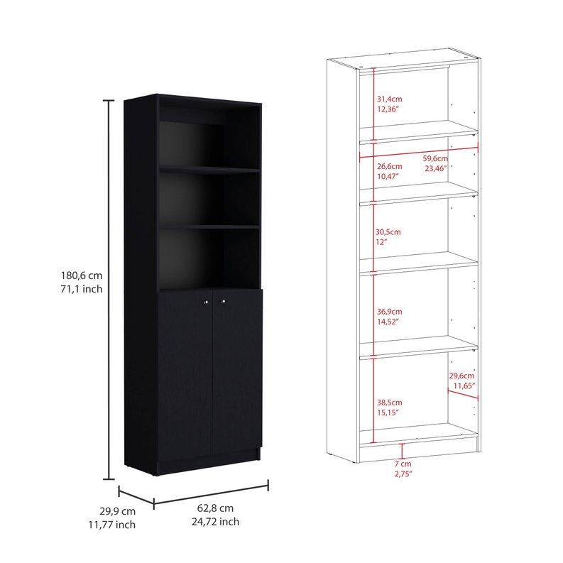 Home 2-Door Bookcase