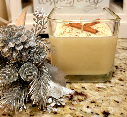 Coquito scented soy wax candle