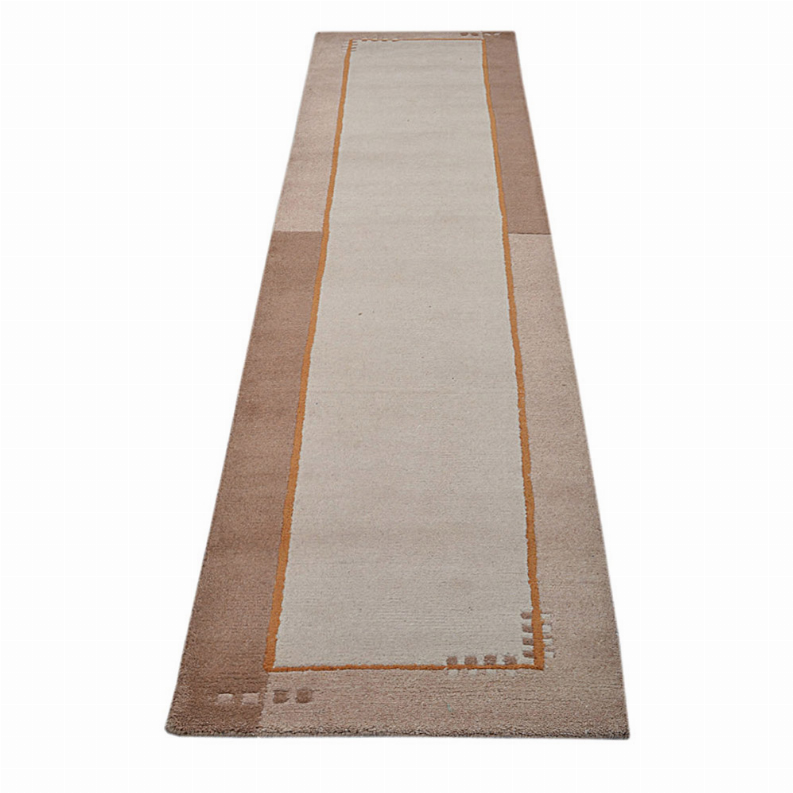 Rugsotic Carpets Hand Knotted Tibbati Wool Runner Area Rug Contemporary