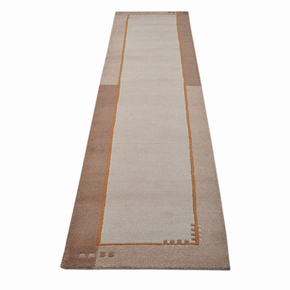 Rugsotic Carpets Hand Knotted Tibbati Wool Runner Area Rug Contemporary