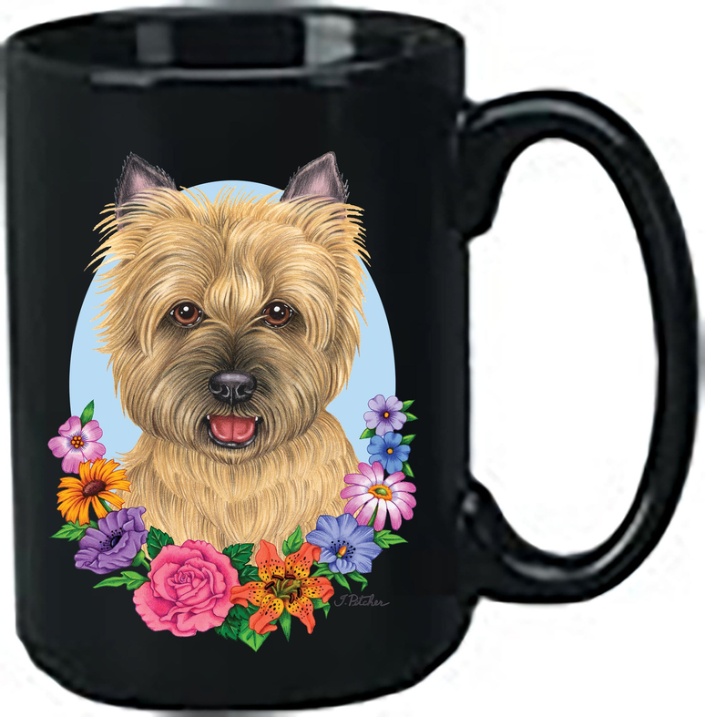 Cairn Terrier Wheat - Best of Breed Ceramic 15oz Coffee Black Mug