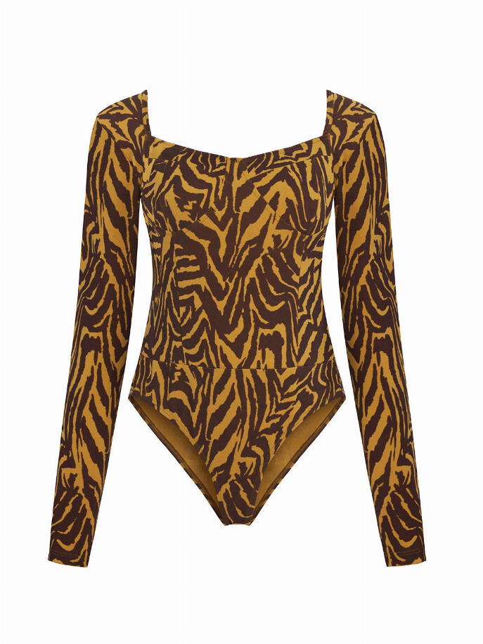 Tiger Print Bodysuit