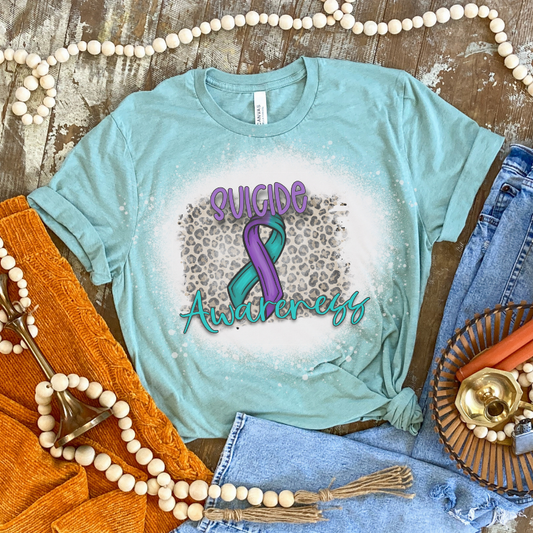 Suicide Awareness Bleached Shirt