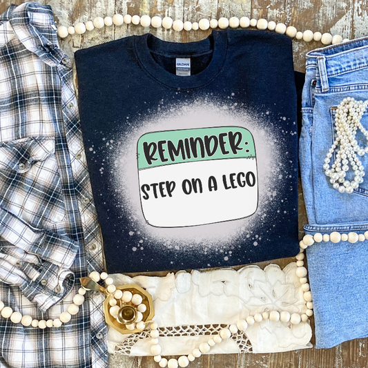 Reminder Step On A Lego Bleached Shirt