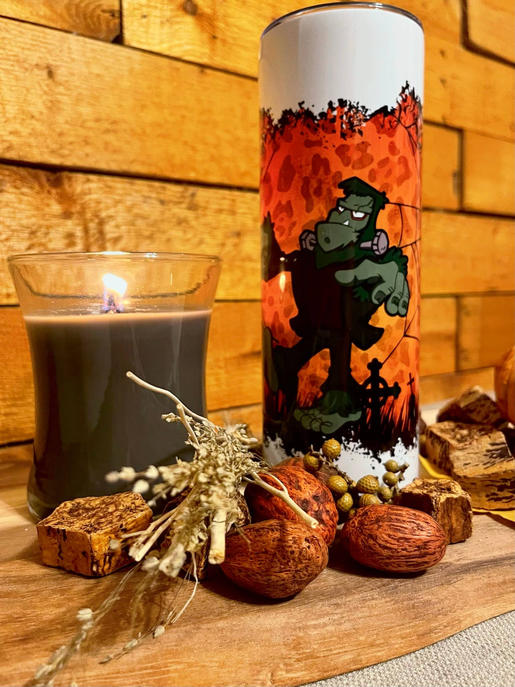 Halloween Sasquatch tumblers  with straw