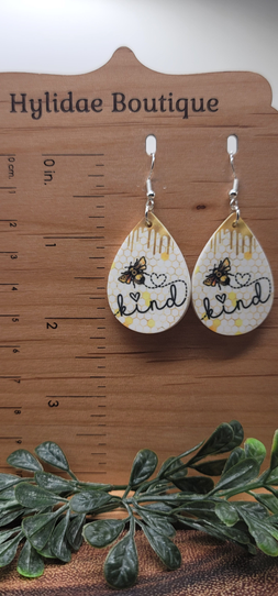 Bee Kind Teardrop Dangle Earrings