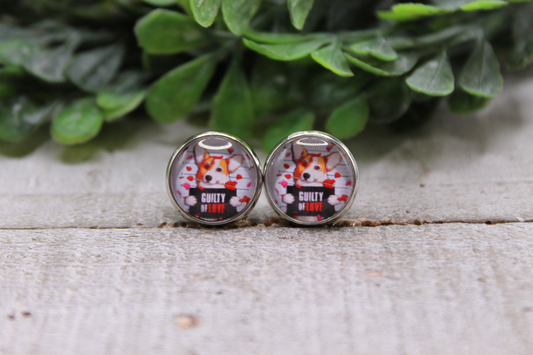 Guilty of Love Corgi || Stud Earrings