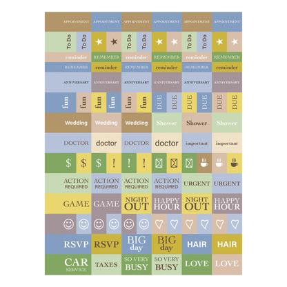 July 2024 - June 2025 Verde Fronds Medium Weekly Monthly Planner