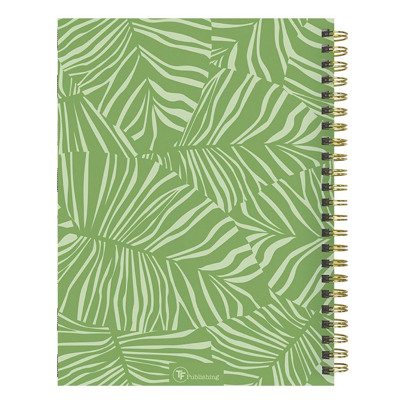 July 2024 - June 2025 Verde Fronds Medium Weekly Monthly Planner