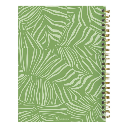 July 2024 - June 2025 Verde Fronds Medium Weekly Monthly Planner