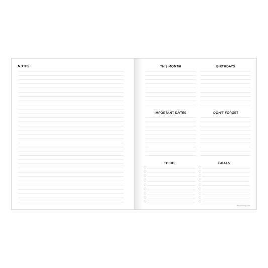 July 2024 - June 2025 Natural Foliage Medium Monthly Planner