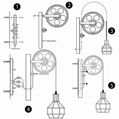 Wheel Light Wall Lamp Lighting