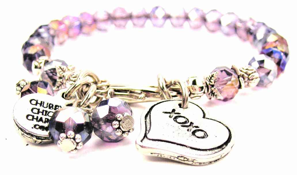 Xoxo Heart Splash Of Color Crystal Bracelet