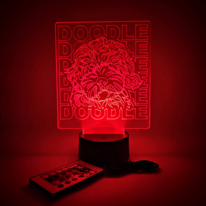 Doodle Breed LED Light Lamp | Dog Lovers & Pet Parents Gift