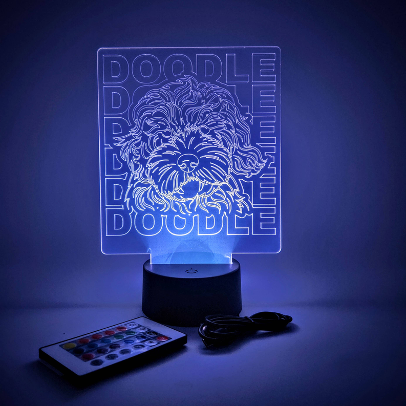 Doodle Breed LED Light Lamp | Dog Lovers & Pet Parents Gift