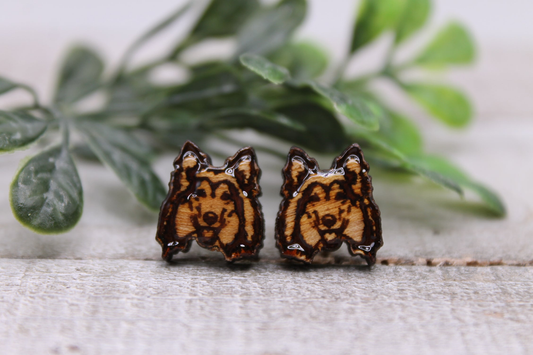 Shetland Sheep Dog - Dog Breed || 12mm Glass Stud Earrings