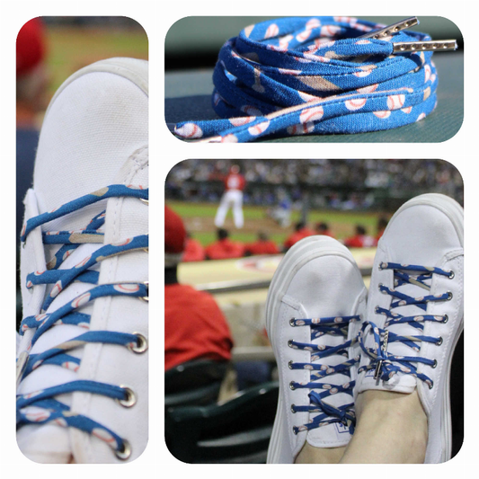 Baseball Shoelaces with Metal Tips