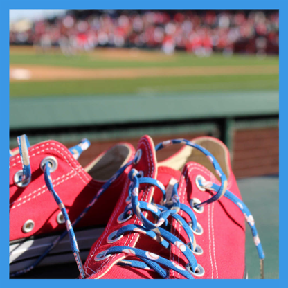 Baseball Shoelaces with Metal Tips