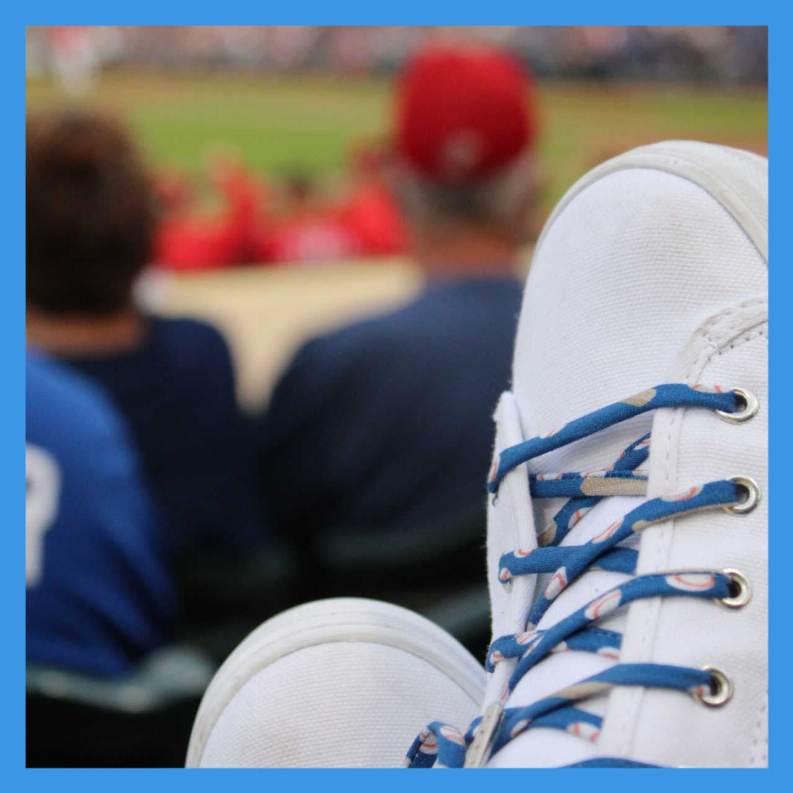 Baseball Shoelaces with Metal Tips