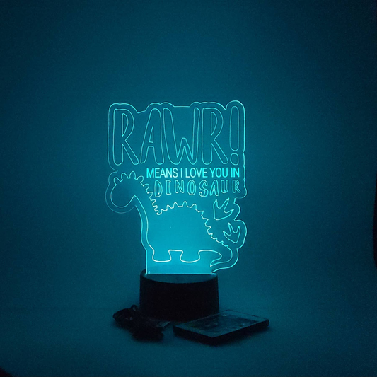 Rawr! Dinosaur LED Lamp | Novelty Lighting | Desk Lamp