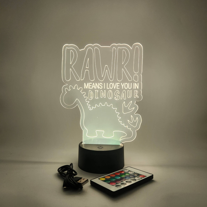 Rawr! Dinosaur LED Lamp | Novelty Lighting | Desk Lamp