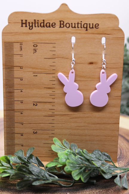 Purple Easter Peep Drop Earrings