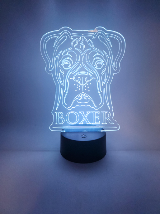 Boxer LED Lamp | Boxer Lover Light | Pet Parent Gift