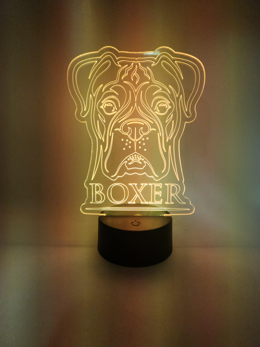 Boxer LED Lamp | Boxer Lover Light | Pet Parent Gift