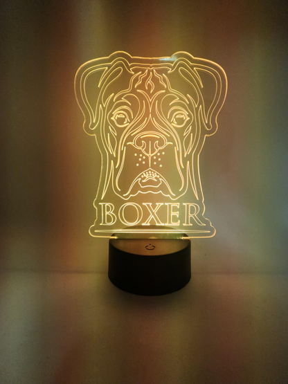 Boxer LED Lamp | Boxer Lover Light | Pet Parent Gift