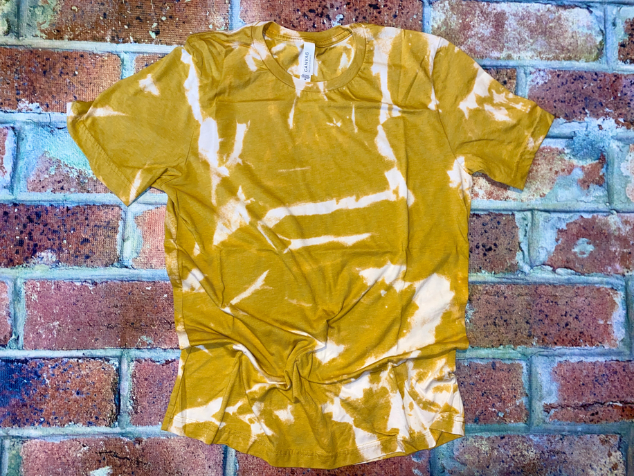 Bella Heather Mustard Bleach Blank Tee