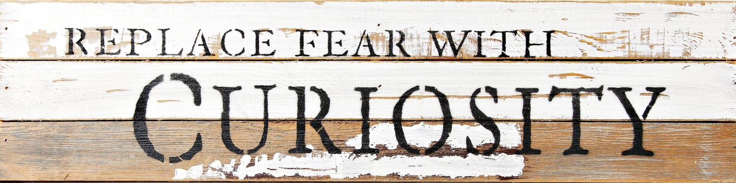 Replace fear with curiosity... Wall Sign