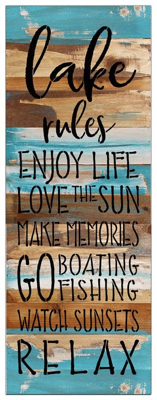 Lake Rules Enjoy Life Love the Sun Make... Wall Sign