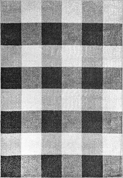 Square Buffalo Plaid Geometric Modern Rug