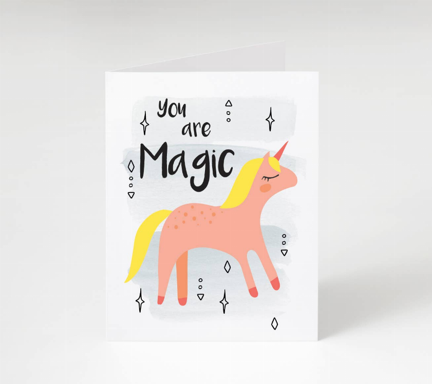 You Are Magic Unicorn Card