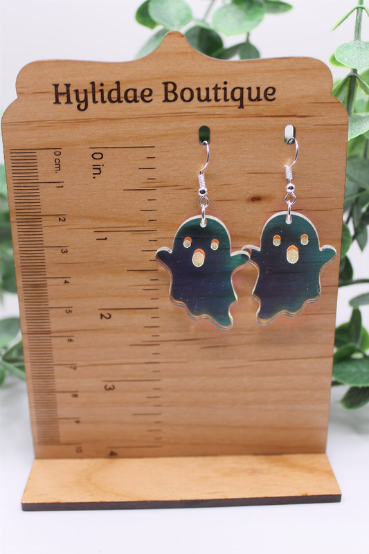 Holographic Ghosts Dangle Earrings