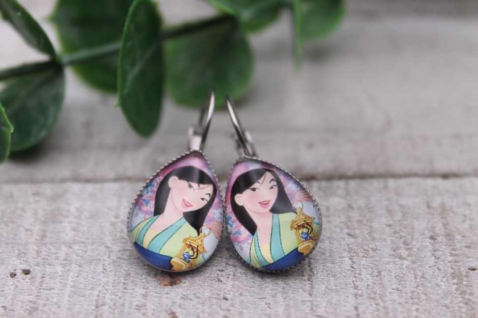 Mulan Glass French Lever Earrings