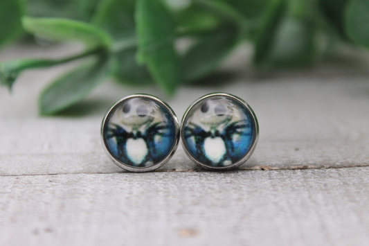 Jack | Glass Stud Earrings | Hypoallergenic