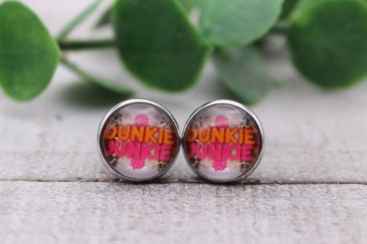 Dunkie Junkie | Glass Stud Earrings | Hypoallergenic