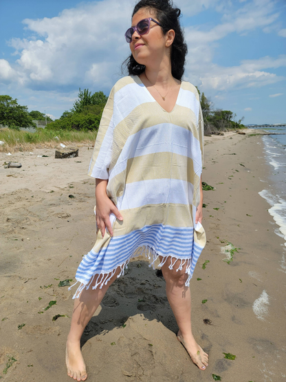 Beach cover up, Beach Dress, Hand made Light cover Mustard