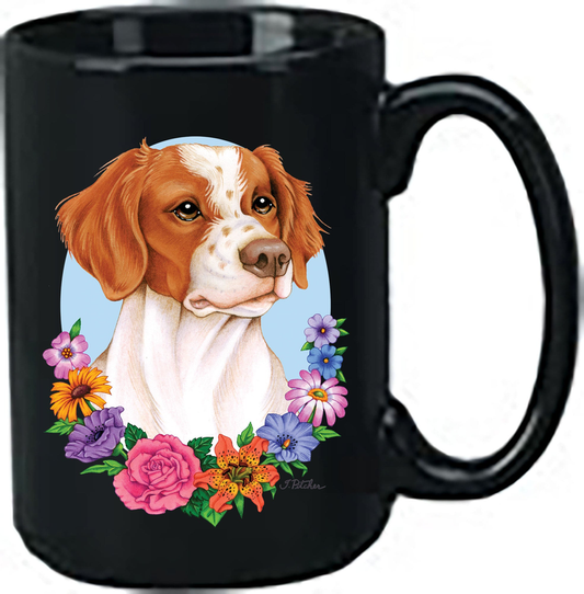 Brittany Spaniel - Best of Breed Ceramic 15oz Coffee Black Mug