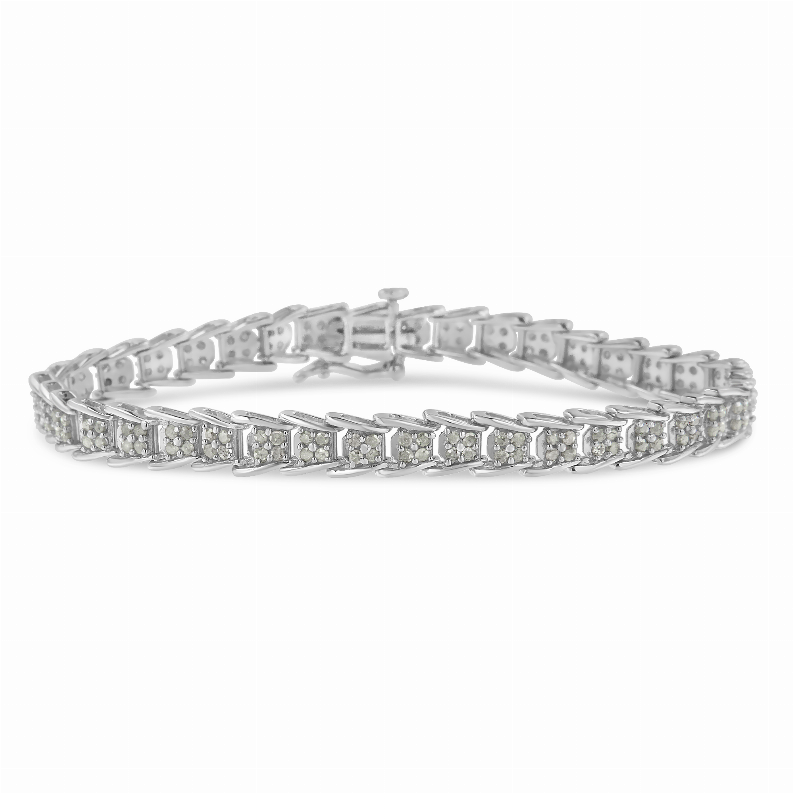 Sterling Silver 2carat. Total Diamond Weight Diamond Tennis Bracelet